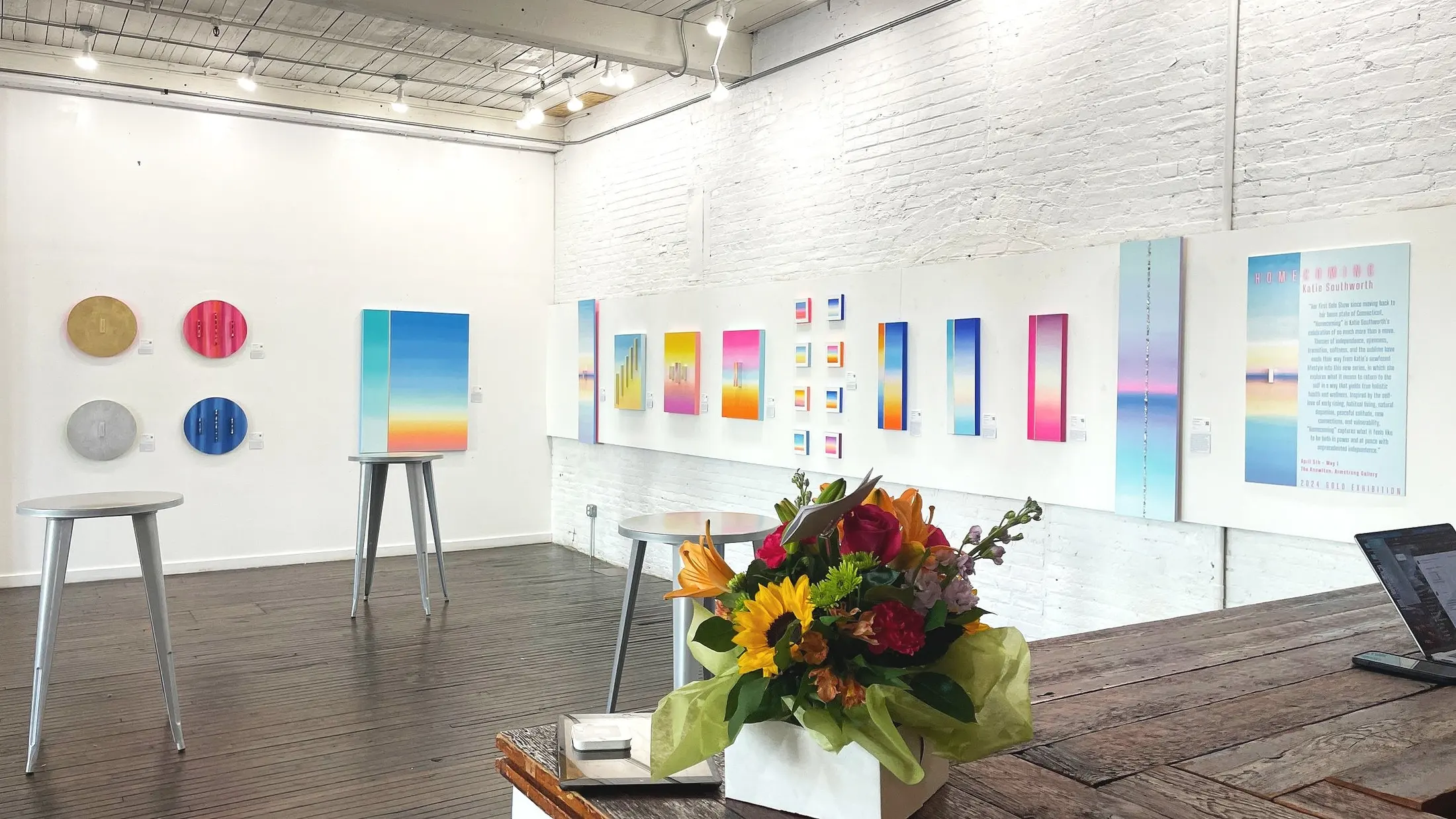 Katie Southworth's 'Homecoming' exhibition on display at the Armstrong Gallery inside The Knowlton in Bridgeport, CT.