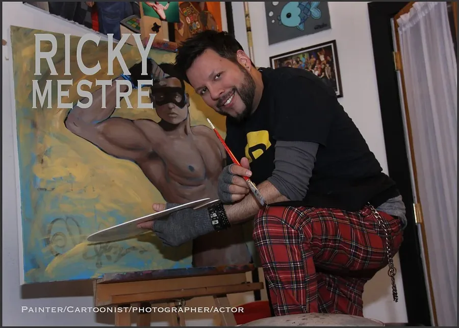 Ricky Mestre, illustrator and painter with a studio at The Knowlton in Bridgeport, CT.